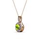 2 - Astera Peridot and Diamond Circle Halo Pendant 