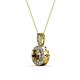 2 - Astera Smoky Quartz and Diamond Circle Halo Pendant 
