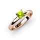 3 - Bianca Princess Cut Peridot Solitaire Engagement Ring 