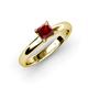 3 - Bianca Princess Cut Red Garnet Solitaire Engagement Ring 
