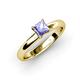 3 - Bianca Princess Cut Tanzanite Solitaire Engagement Ring 