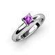 3 - Bianca Princess Cut Amethyst Solitaire Engagement Ring 