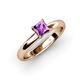3 - Bianca Princess Cut Amethyst Solitaire Engagement Ring 