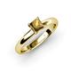 3 - Bianca Princess Cut Citrine Solitaire Engagement Ring 