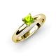 3 - Bianca Princess Cut Peridot Solitaire Engagement Ring 