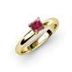 3 - Bianca Princess Cut Rhodolite Garnet Solitaire Engagement Ring 