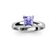 2 - Bianca Princess Cut Tanzanite Solitaire Engagement Ring 