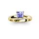 2 - Bianca Princess Cut Tanzanite Solitaire Engagement Ring 