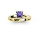 2 - Bianca Princess Cut Iolite Solitaire Engagement Ring 