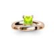 2 - Bianca Princess Cut Peridot Solitaire Engagement Ring 