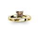 2 - Bianca Princess Cut Smoky Quartz Solitaire Engagement Ring 