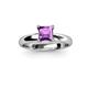 2 - Bianca Princess Cut Amethyst Solitaire Engagement Ring 