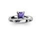 2 - Bianca Princess Cut Iolite Solitaire Engagement Ring 