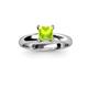 2 - Bianca Princess Cut Peridot Solitaire Engagement Ring 