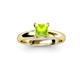 2 - Bianca Princess Cut Peridot Solitaire Engagement Ring 