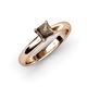 3 - Bianca Princess Cut Smoky Quartz Solitaire Engagement Ring 