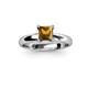 2 - Bianca Princess Cut Citrine Solitaire Engagement Ring 