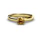 1 - Bianca 6.50 mm Round Citrine Solitaire Engagement Ring 