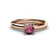 1 - Bianca 6.50 mm Round Rhodolite Garnet Solitaire Engagement Ring 