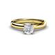 1 - Bianca 6.00 mm Round White Sapphire Solitaire Engagement Ring 