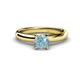 1 - Bianca 6.50 mm Round Aquamarine Solitaire Engagement Ring 
