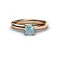 1 - Bianca 6.50 mm Round Aquamarine Solitaire Engagement Ring 