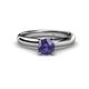 1 - Bianca 6.50 mm Round Iolite Solitaire Engagement Ring 