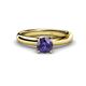 1 - Bianca 6.50 mm Round Iolite Solitaire Engagement Ring 