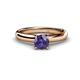 1 - Bianca 6.50 mm Round Iolite Solitaire Engagement Ring 