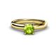1 - Bianca 6.50 mm Round Peridot Solitaire Engagement Ring 
