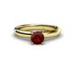 1 - Bianca 6.50 mm Round Red Garnet Solitaire Engagement Ring 