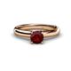 1 - Bianca 6.50 mm Round Red Garnet Solitaire Engagement Ring 
