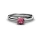 1 - Bianca 6.50 mm Round Rhodolite Garnet Solitaire Engagement Ring 