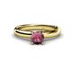 1 - Bianca 6.50 mm Round Rhodolite Garnet Solitaire Engagement Ring 