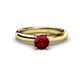 1 - Bianca 6.00 mm Round Ruby Solitaire Engagement Ring 