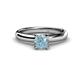 1 - Bianca 6.50 mm Round Aquamarine Solitaire Engagement Ring 