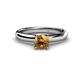 1 - Bianca 6.50 mm Round Citrine Solitaire Engagement Ring 