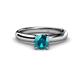 1 - Bianca 6.50 mm Round London Blue Topaz Solitaire Engagement Ring 