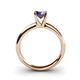 4 - Bianca 6.50 mm Round Iolite Solitaire Engagement Ring 