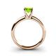 4 - Bianca 6.50 mm Round Peridot Solitaire Engagement Ring 