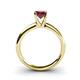 4 - Bianca 6.50 mm Round Rhodolite Garnet Solitaire Engagement Ring 