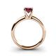 4 - Bianca 6.50 mm Round Rhodolite Garnet Solitaire Engagement Ring 