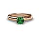 1 - Bianca 6.00 mm Round Emerald Solitaire Engagement Ring 