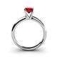4 - Bianca 6.00 mm Round Ruby Solitaire Engagement Ring 
