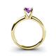 4 - Bianca 6.50 mm Round Amethyst Solitaire Engagement Ring 