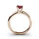 4 - Bianca 6.50 mm Round Red Garnet Solitaire Engagement Ring 