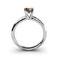 4 - Bianca 6.50 mm Round Smoky Quartz Solitaire Engagement Ring 