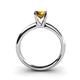 4 - Bianca 6.50 mm Round Citrine Solitaire Engagement Ring 