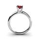 4 - Bianca 6.50 mm Round Red Garnet Solitaire Engagement Ring 