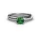 1 - Bianca 6.00 mm Round Emerald Solitaire Engagement Ring 
